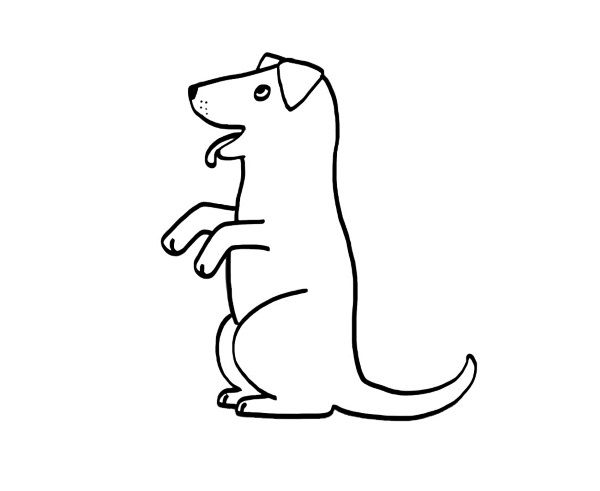 Perro. dibujo para colorear e imprimir