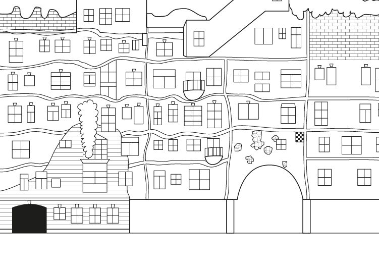 Casa Hundertwasserde Dibujo Para Colorear E Imprimir
