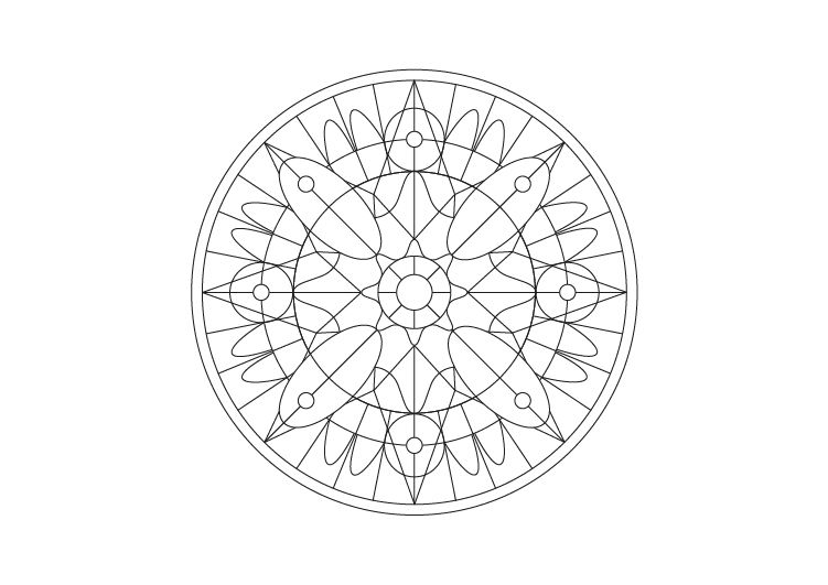 Vidriera: dibujo para colorear e imprimir