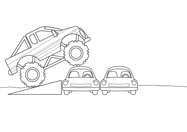 Camión monstruo: dibujo para colorear e imprimir