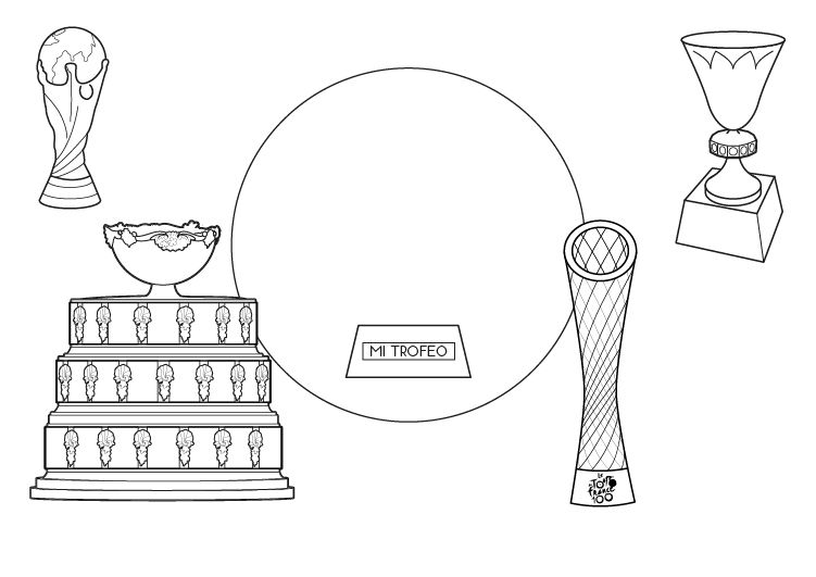 Trofeos: dibujo para colorear e imprimir