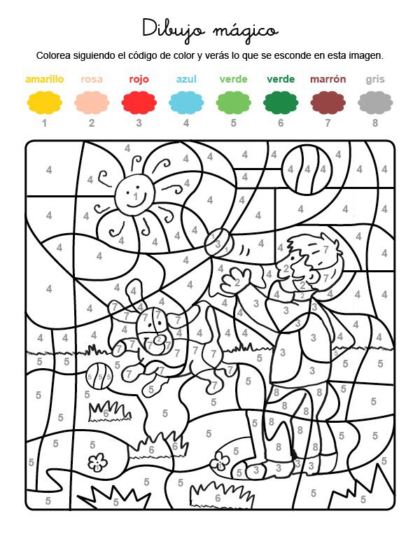 Dibujos para colorear juego de pintar perro 