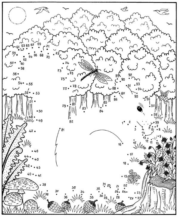 Dibujo de unir puntos de ardilla: dibujo para colorear e imprimir