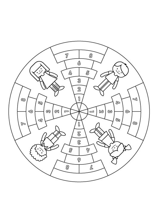 Mandala rayuela: dibujo para colorear e imprimir