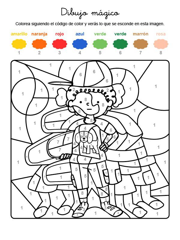 Dibujo mágico de niño con gorra: dibujo para colorear e imprimir