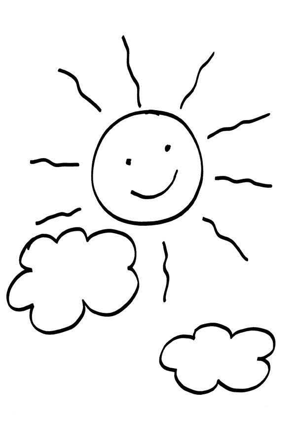 Sol Y Nubes Dibujo Para Colorear E Imprimir