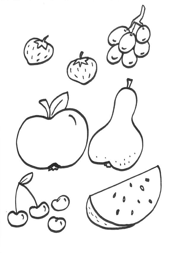 ordenar ballet Marquesina Frutas: dibujo para colorear e imprimir