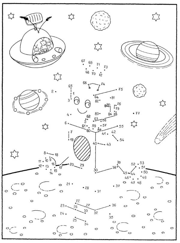 Dibujo de unir puntos de un robot: dibujo para colorear e imprimir