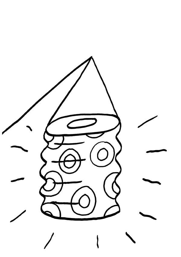 Linterna con círculos: dibujo para colorear e imprimir