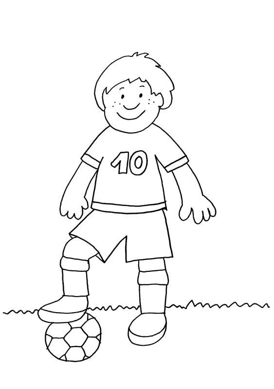 Jugador de fútbol: dibujo para colorear e imprimir