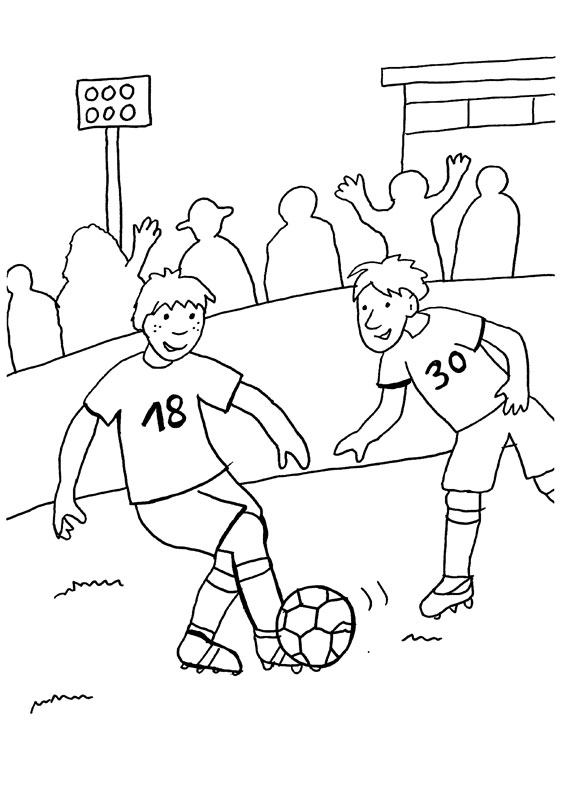 Competición de fútbol: dibujo para colorear e imprimir