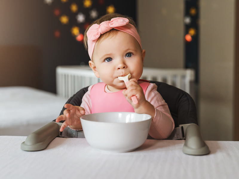 Escarchado estéreo Tres Menú para bebés de 9 meses: comidas con nuevos sabores