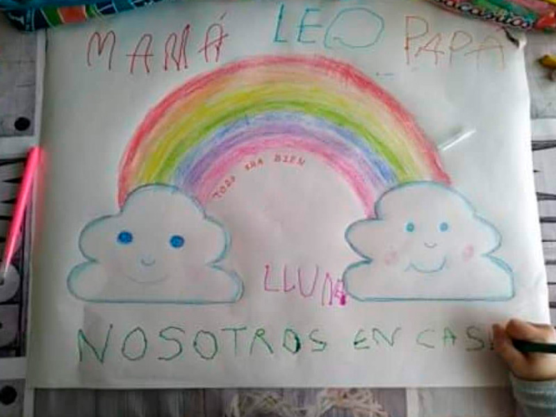Dibujo de Leo Aguilar, 4 años