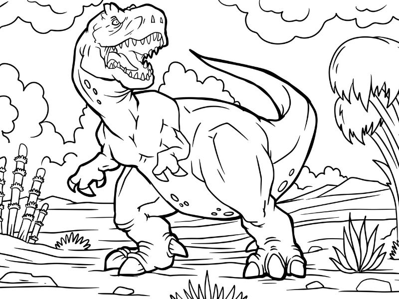 Dibujos de dinosaurios para imprimir y colorear