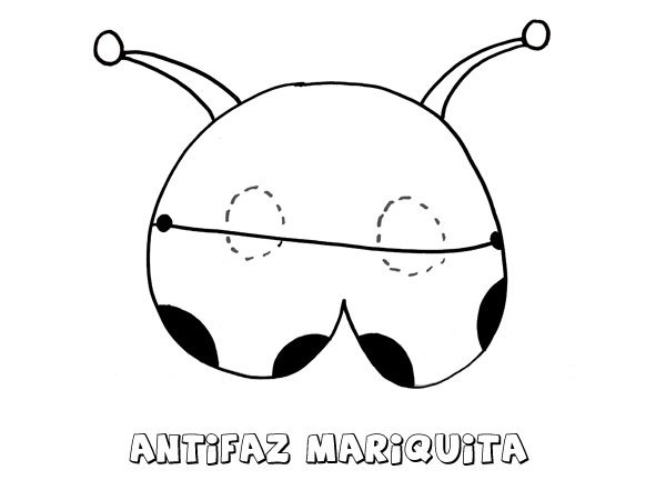 Antifaz de Carnaval para niños: mariquita