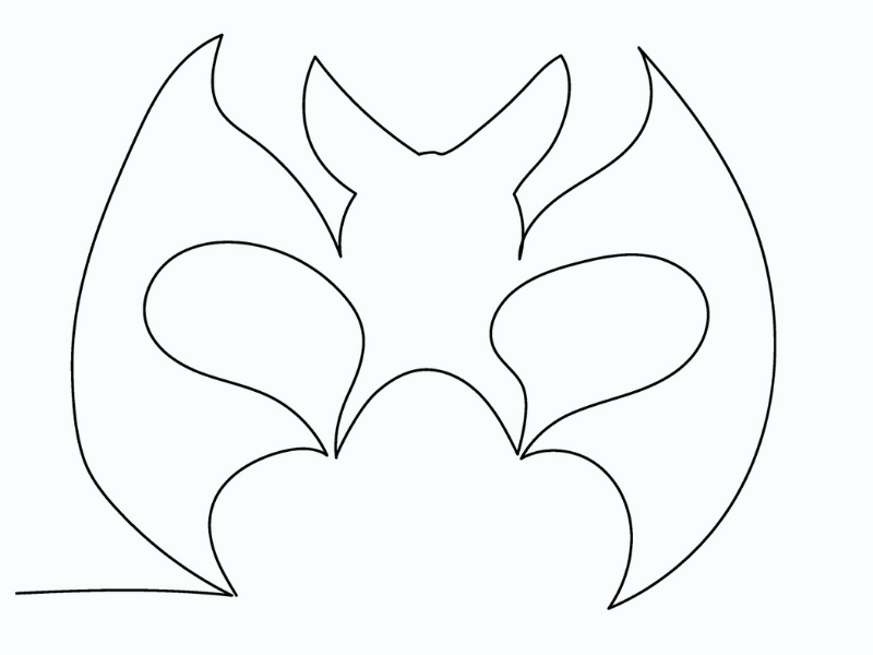 Dibujo para imprimir de un antifaz de Batman