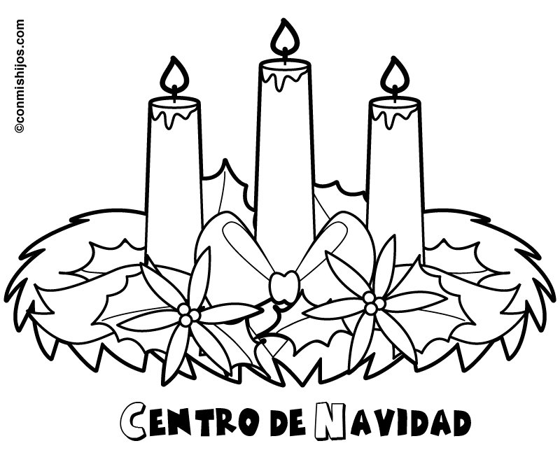 Centro de Navidad. Dibujo para los niños