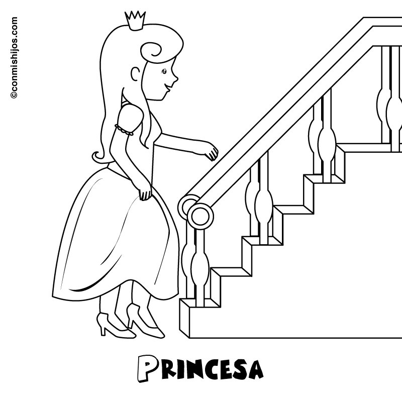 Princesa subiendo la escalera