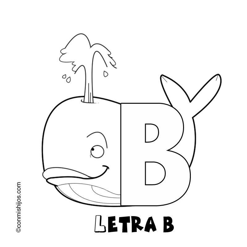 Letra B: Dibujos para colorear