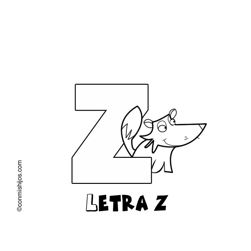 Letra Z: Dibujos para colorear