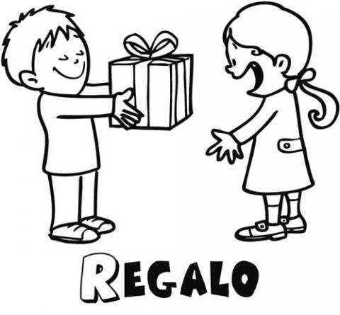 Dibujos infantiles de regalos para niños. Dibujos de cumpleaños