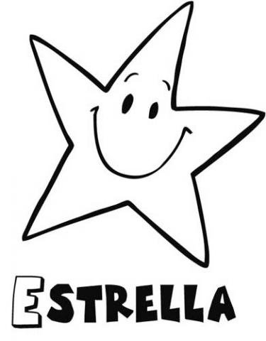 Dibujo gratis de una estrella sonriente. Dibujos del espacio para colorear
