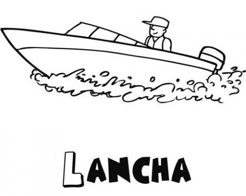 Dibujos de una lancha para colorear. Dibujos de barcos para niños