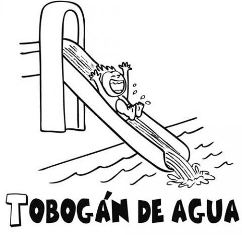 Tobogán: Dibujos para colorear