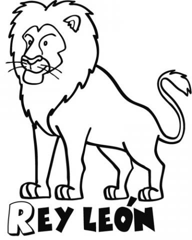 Dibujo para imprimir y pintar del Rey León. Dibujos de animales