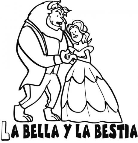 Controlar mezcla Valle La Bella y la Bestia. Dibujo animado para niños