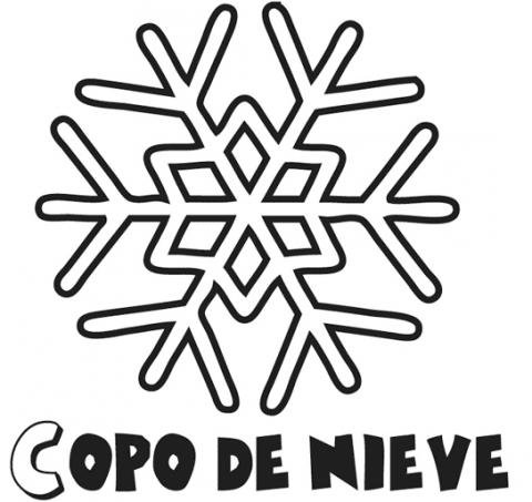 Dibujos de copo de nieve de Navidad para colorear con niños