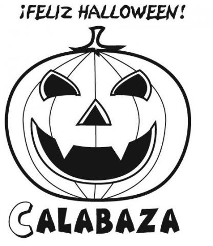 Dibujo de calabaza de Halloween para pintar