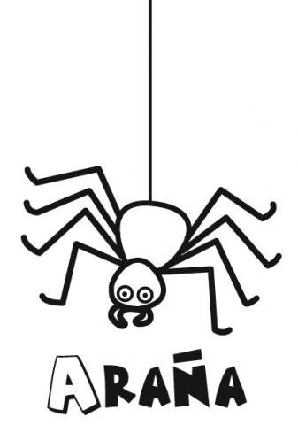 Dibujo para imprimir y colorear de una araña de Halloween