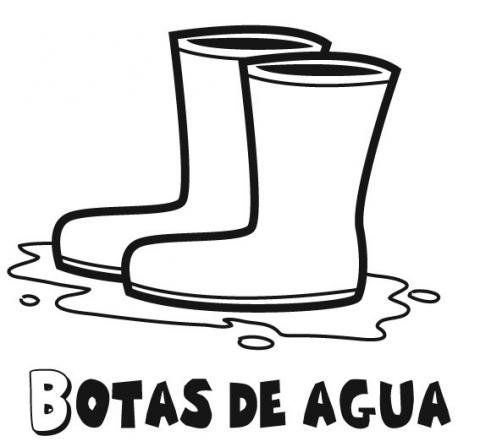 Dibujos de botas de lluvia para colorear. Dibujos de otoño para niños