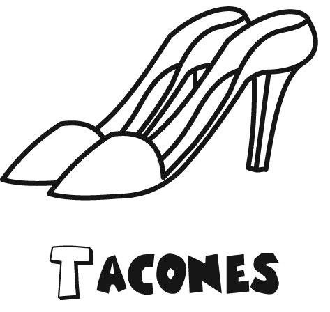 Zapatos de tacon: Dibujos para colorear