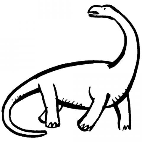 Dibujo de dinosaurio para imprimir y pintar. Dibujos de animales