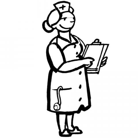 Dibujo De Una Enfermera Para Colorear Con Los Ninos