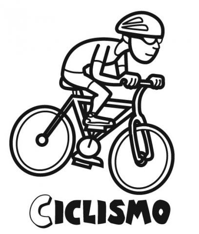 Dibujos infantiles de ciclismo para colorear con los niños