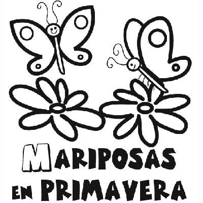 Dibujos Para Colorear Y Pintar Con Mariposas En Primavera