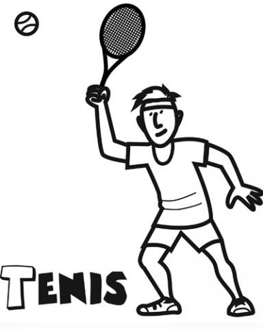 Tenis: Dibujos para colorear