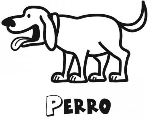 Dibujo gratis de un perro para colorear. Imágenes de animales