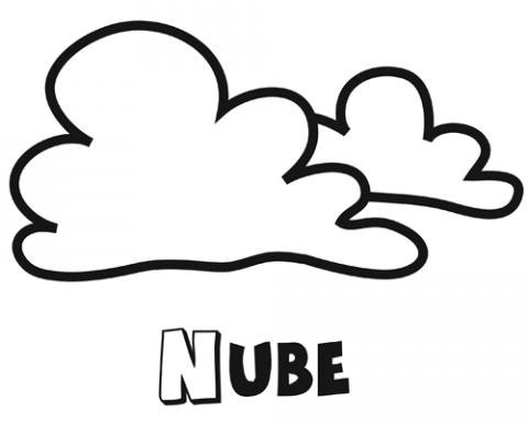 Dibujo Para Colorear Con Los Ninos De Una Nube