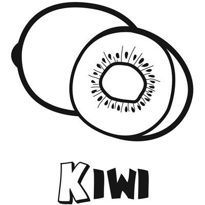 Dibujos infantiles de kiwi para colorear