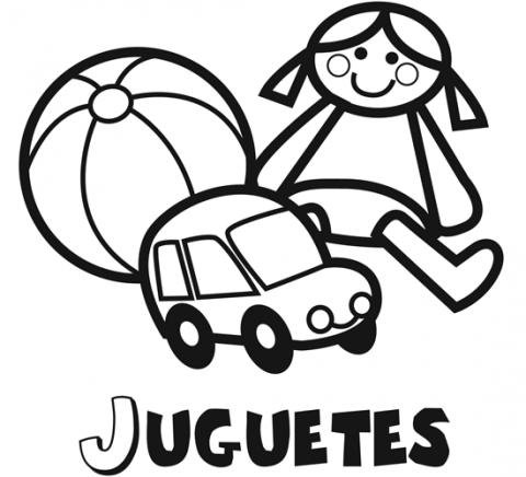 Dibujos de juguetes para imprimir y colorear con los niños