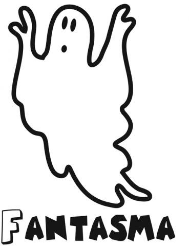 Fantasma. Dibujo infantil para colorear