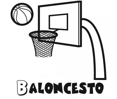 Dibujos para imprimir y colorear de baloncesto