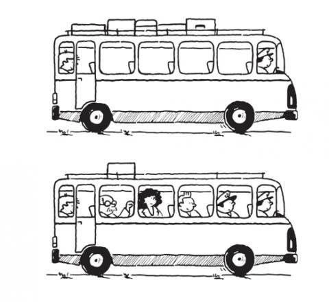 Dibujos de autobuses para colorear por los niños