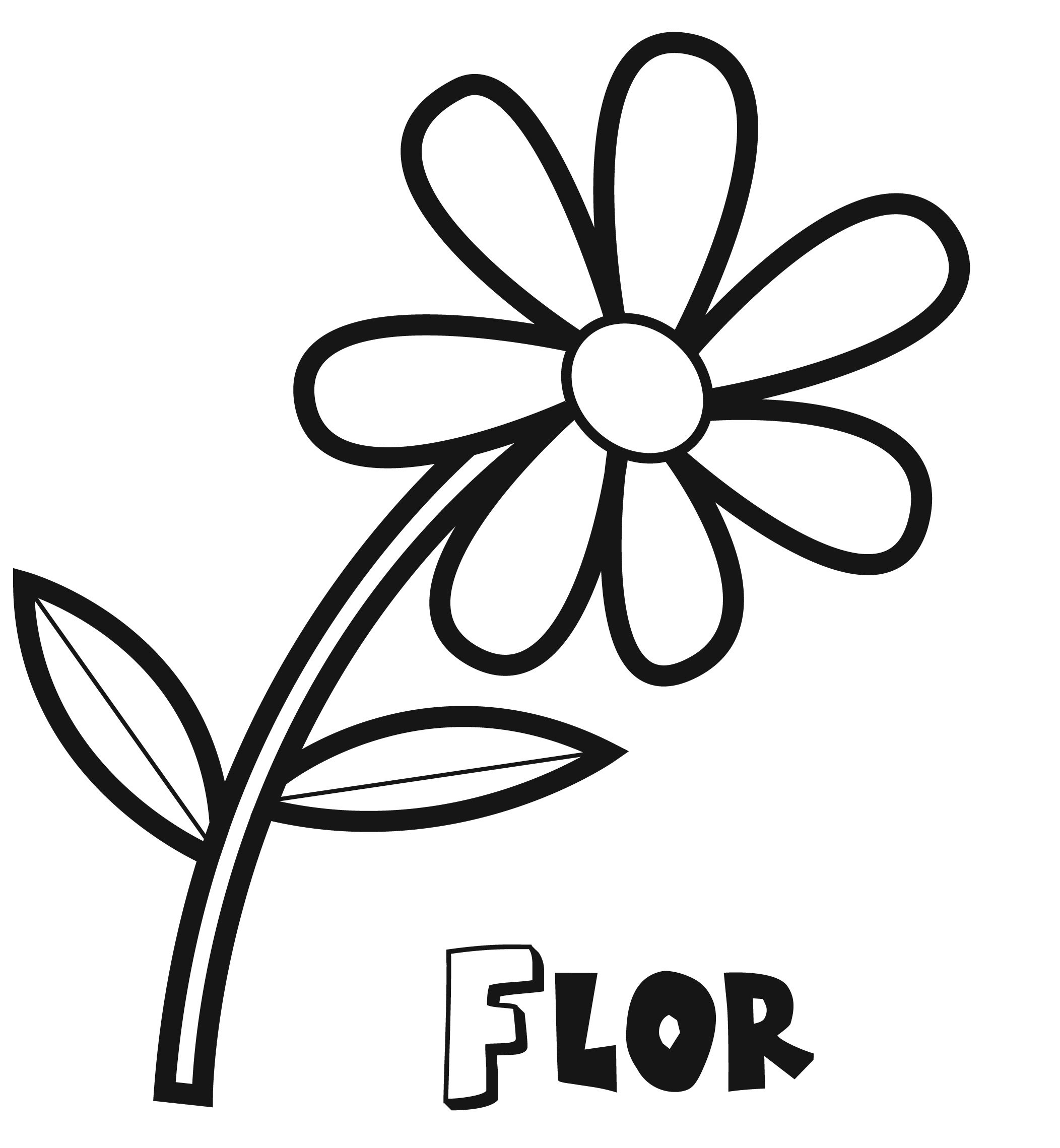 Imprimir Dibujo De Una Flor De Primavera Para Colorear