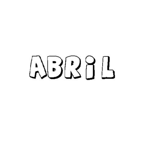 ABRIL: Dibujos para colorear