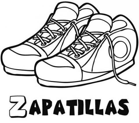 Zapatillas deportivas: Dibujos para colorear